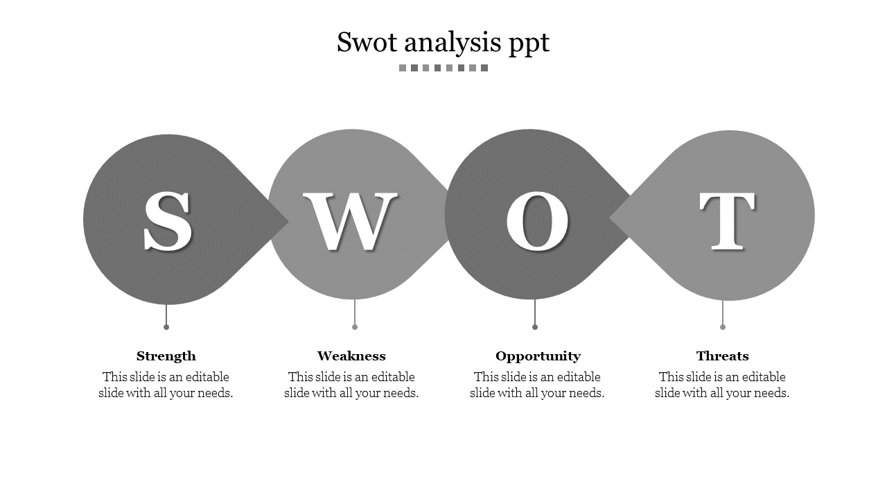 swot analysis ppt-Gray